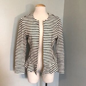 Dolan Black and White Striped Blazer